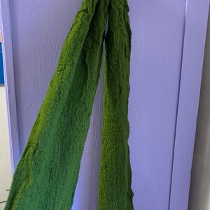 Olive Army Green Textured Scarf
